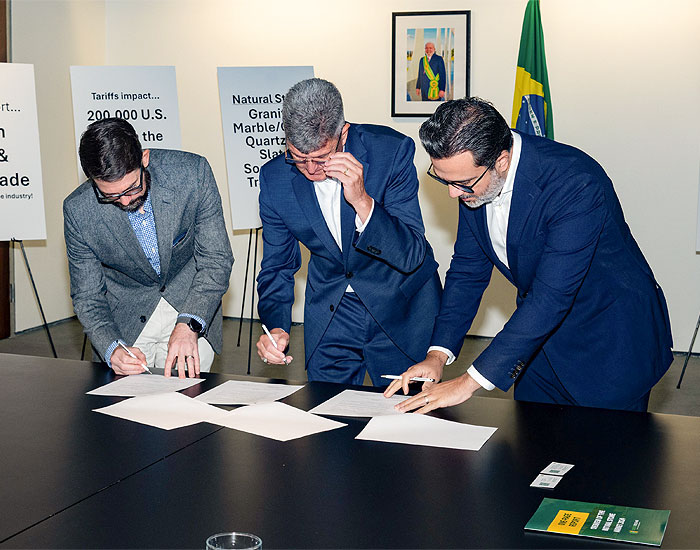 Anfacer participa de evento em esforço contra as tarifas impostas pelos EUA