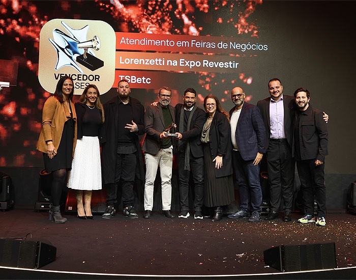 Lorenzetti ganha prêmio Megafone de Ouro por seu estande na Expo Revestir 