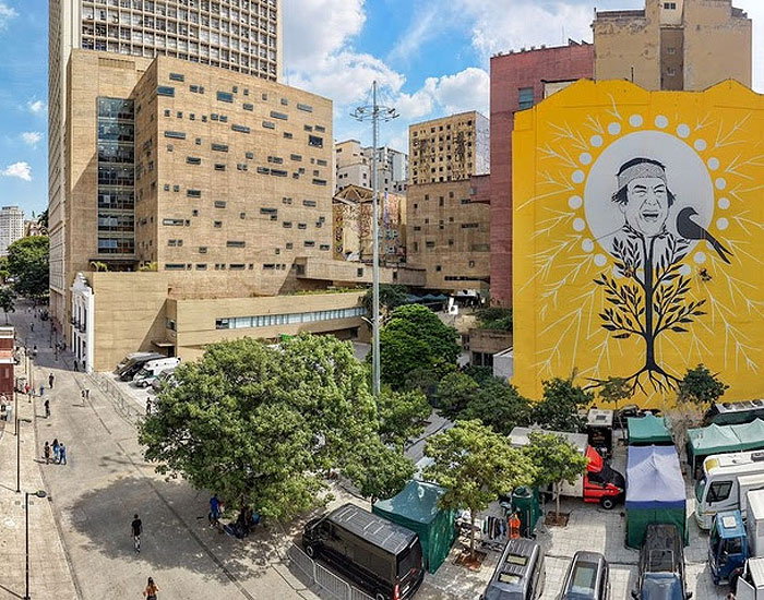Vedacit patrocina mural em homenagem ao líder indígena Ailton Krenak em SP 
