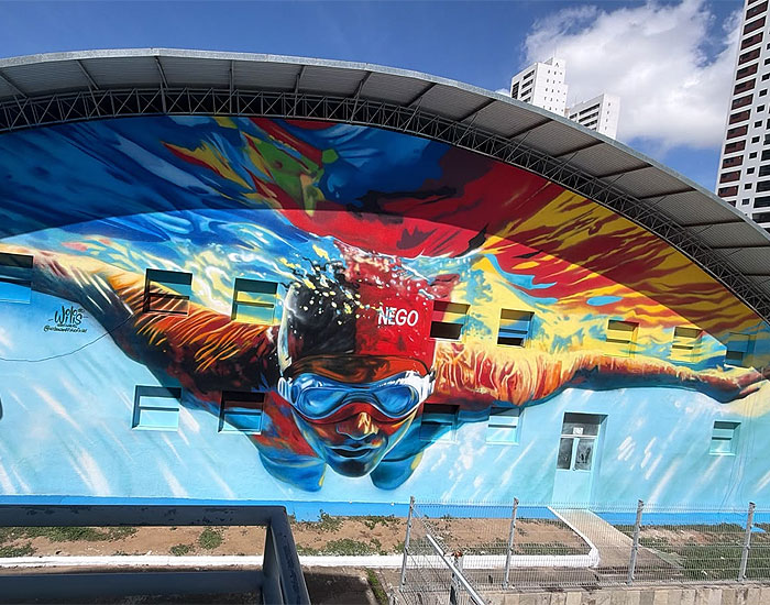 Cor e arte marcam revitalização de espaços na Vila Olímpica de João Pessoa 