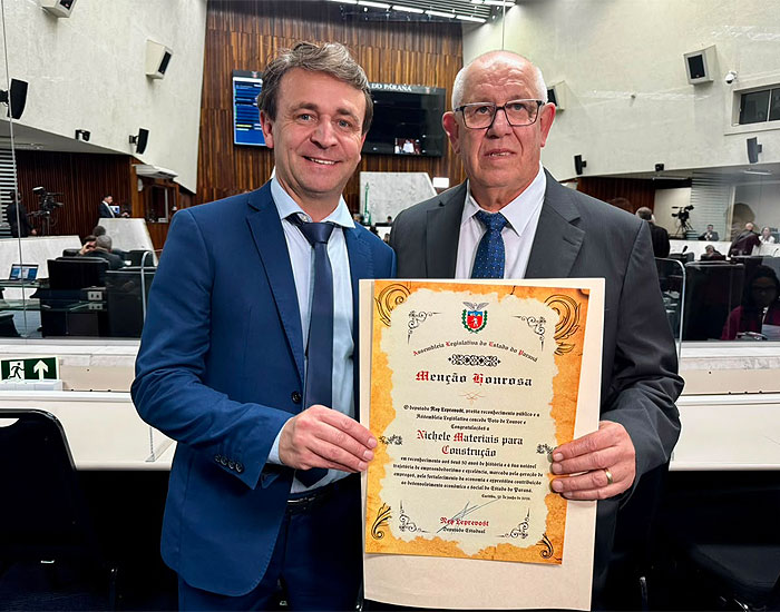 Nichele recebe Menção Honrosa da Assembleia Legislativa pelos 50 anos 