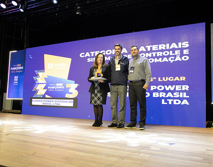 Eaton é premiada pela Copel por atuação em sistemas de controle e automação 