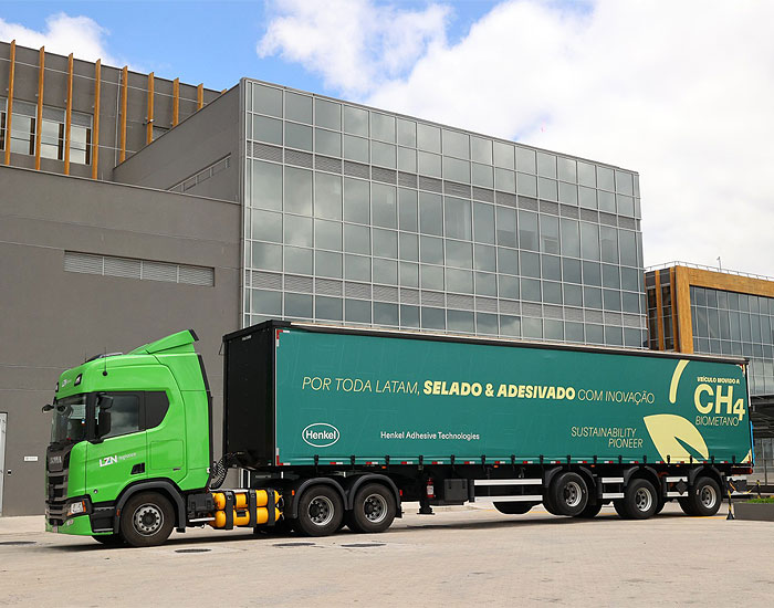 Henkel adiciona à frota três novas carretas abastecidas com biometano 